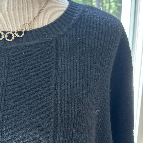 ATHLETA WOOL CASHMERE HABITAT SWEATER, Black, Small, VGUC, Drop Shoulder - Picture 5 of 9